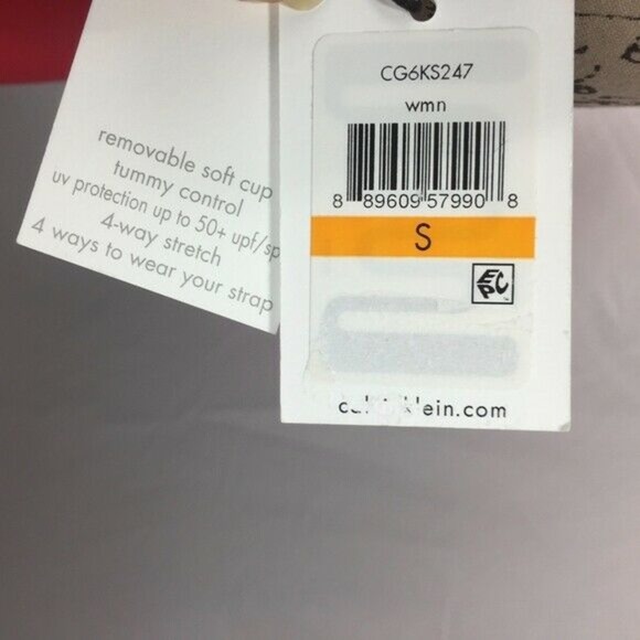 New Calvin Klein Small Swim Top Pink Bandini - Picture 5 of 8